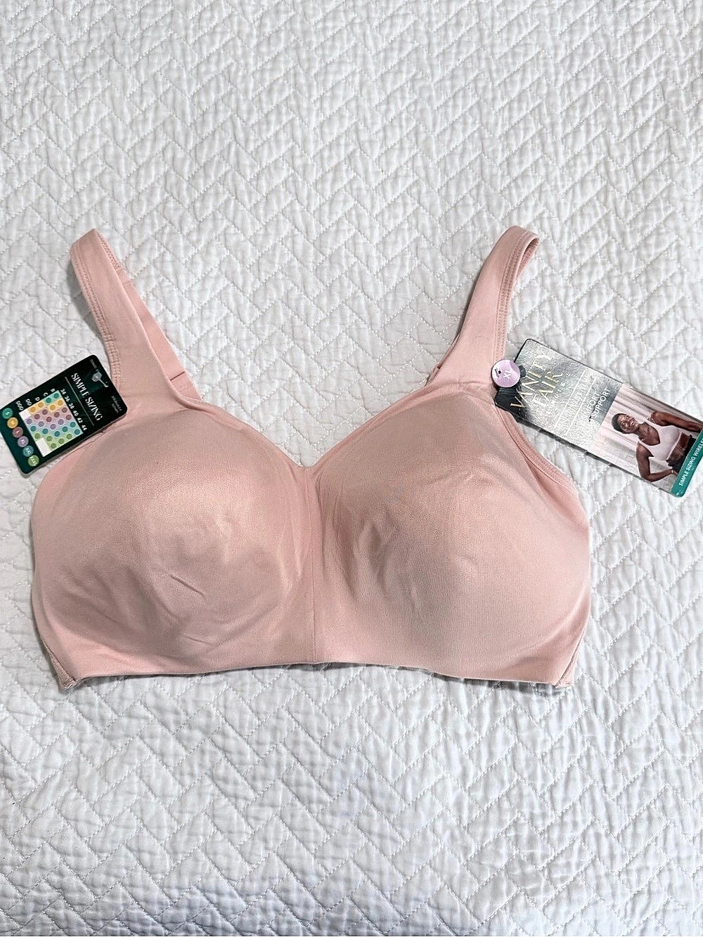 Vanity Fair 72204 Inspired By You Wireless Bra Bare Pink XL NWT
